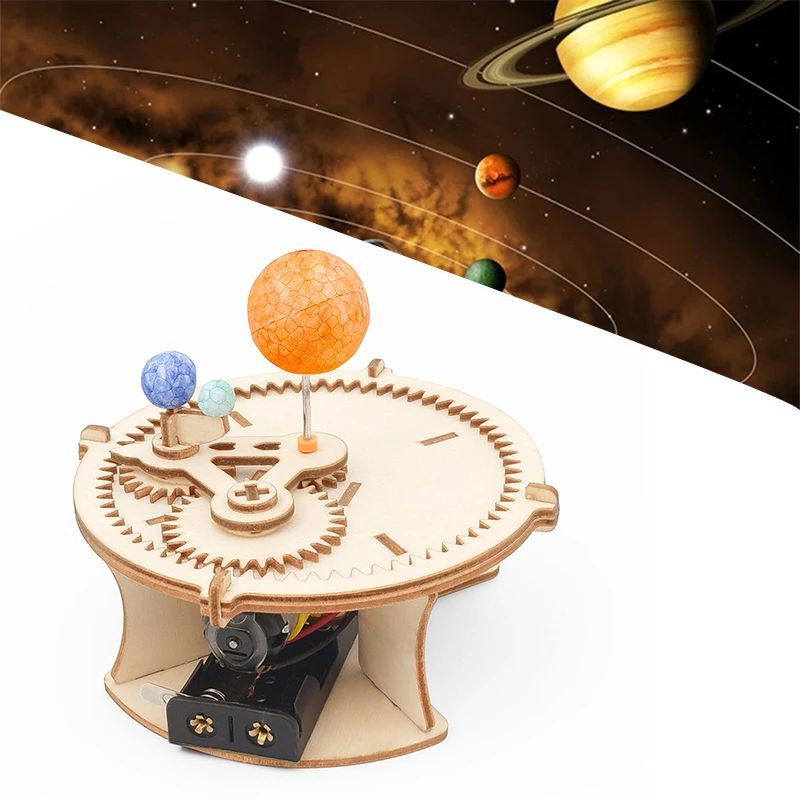 Solar System Model - Model Tata Surya DIY dari Kayu,