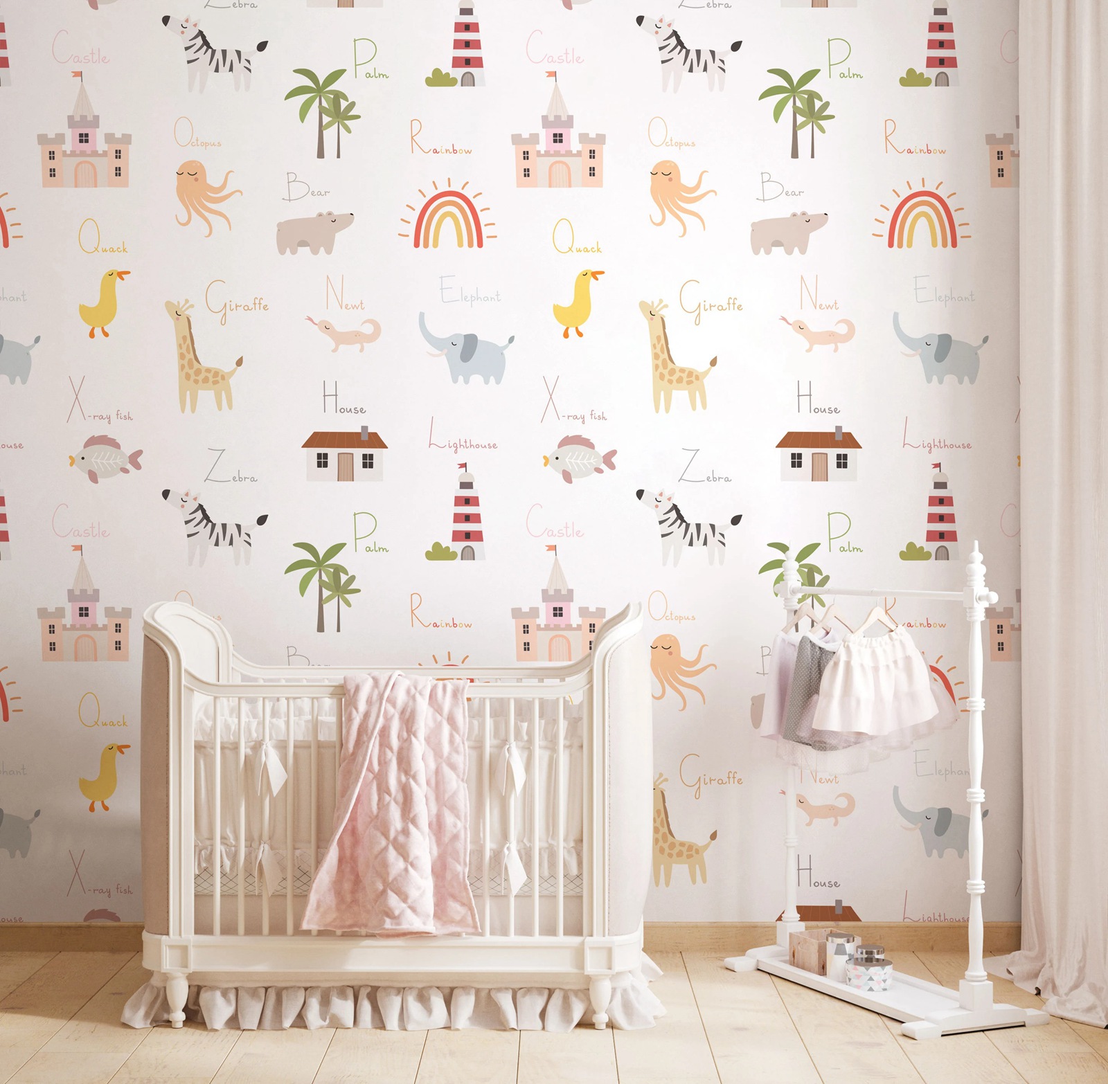 Kids Education Nursery - Wallpaper Edukasi Anak Tempel dan Lepas,