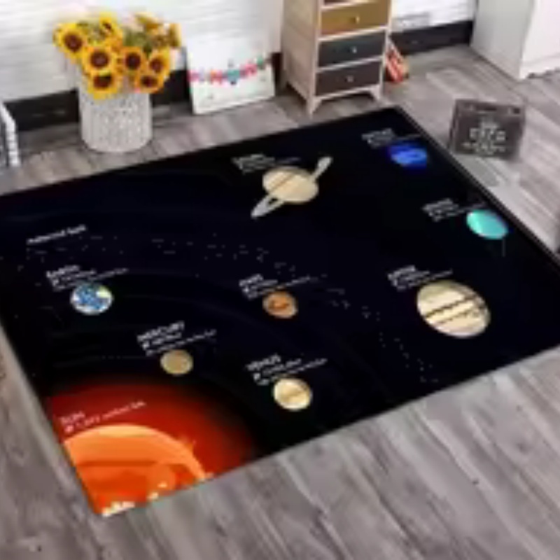 Kids Education Background - Karpet Lantai Kamar Anak Edukatif Anti