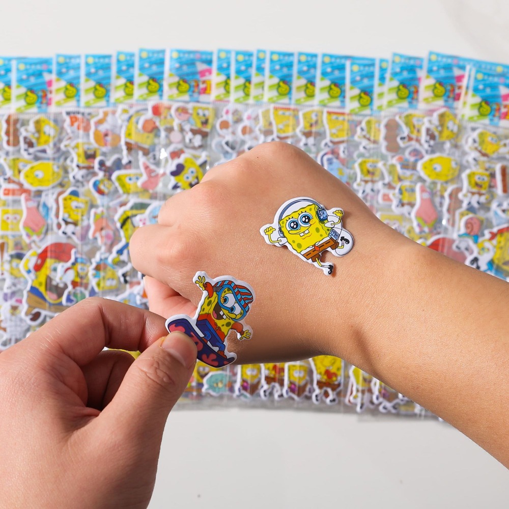 12 Paket Stiker 3D SpongeBob - - Kids Education Movies ulasan dan harga