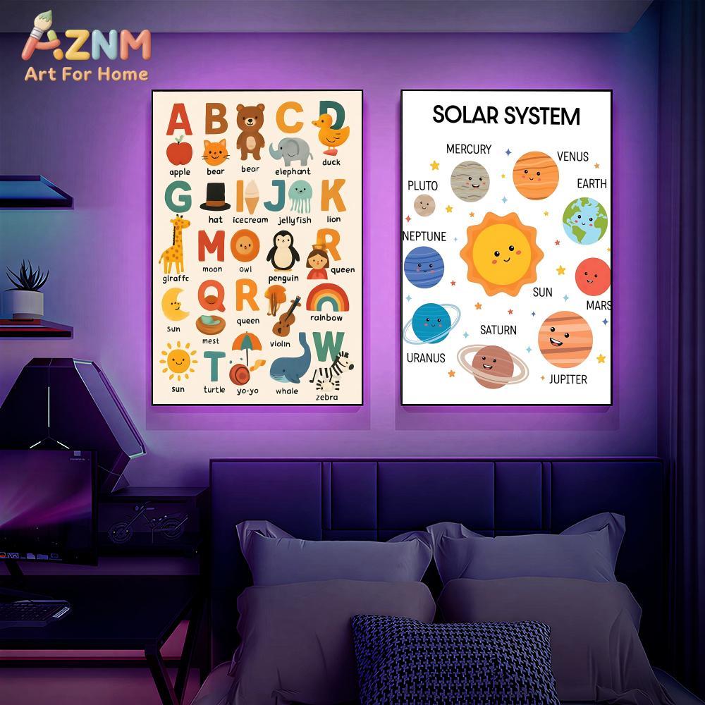 AZNM Poster Dekorasi Pembelaja - Kids Education Nursery ulasan dan harga