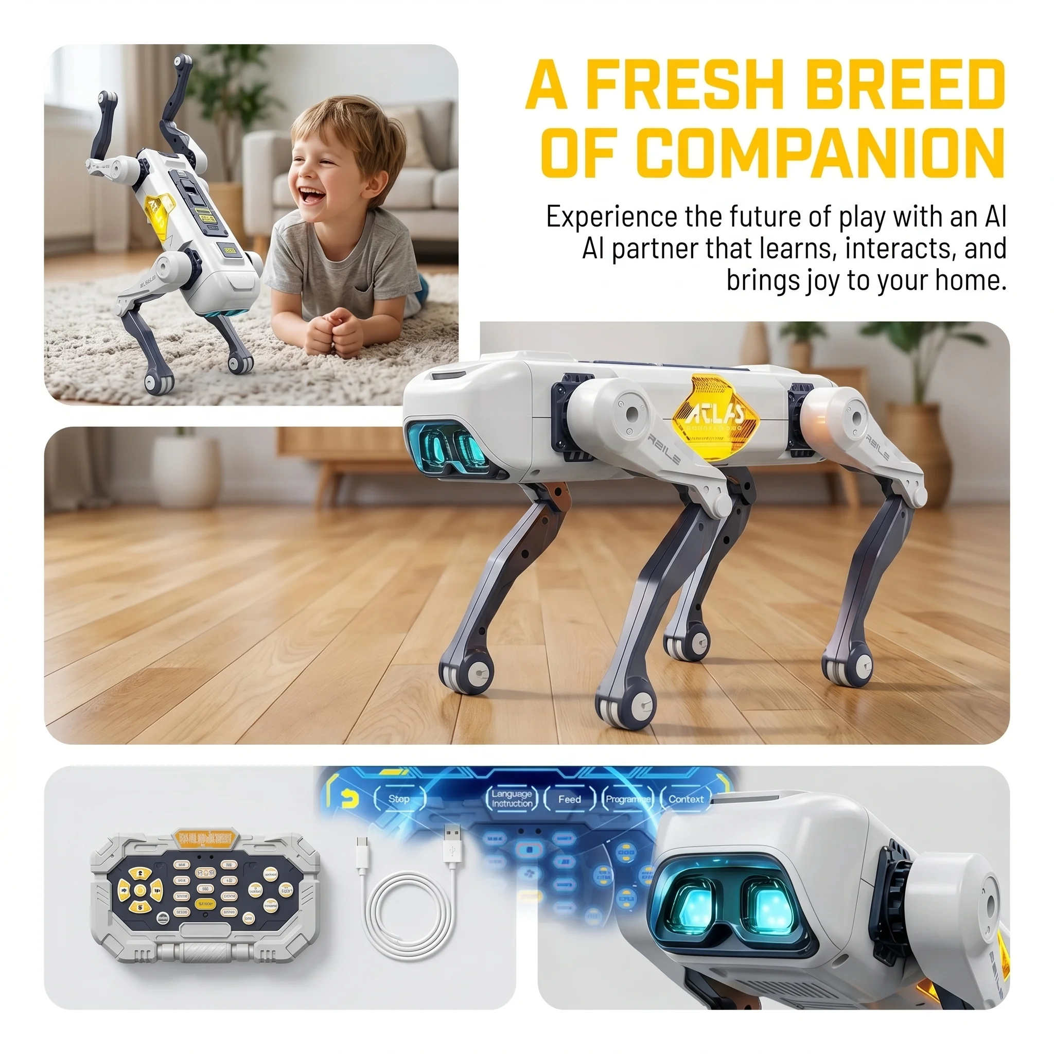 Robot Anjing Pintar AI, Kontro - Kids Education In Us ulasan dan harga